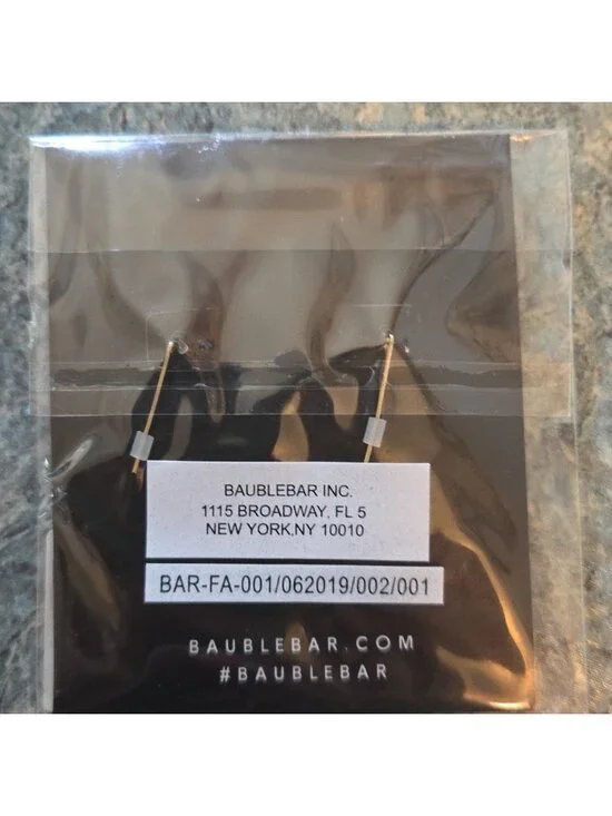 BaubleBar Farah Ear Crawlers Earrings Gold-tone Rhinestone NEW FabFitFun in Pkg - Picture 4 of 4